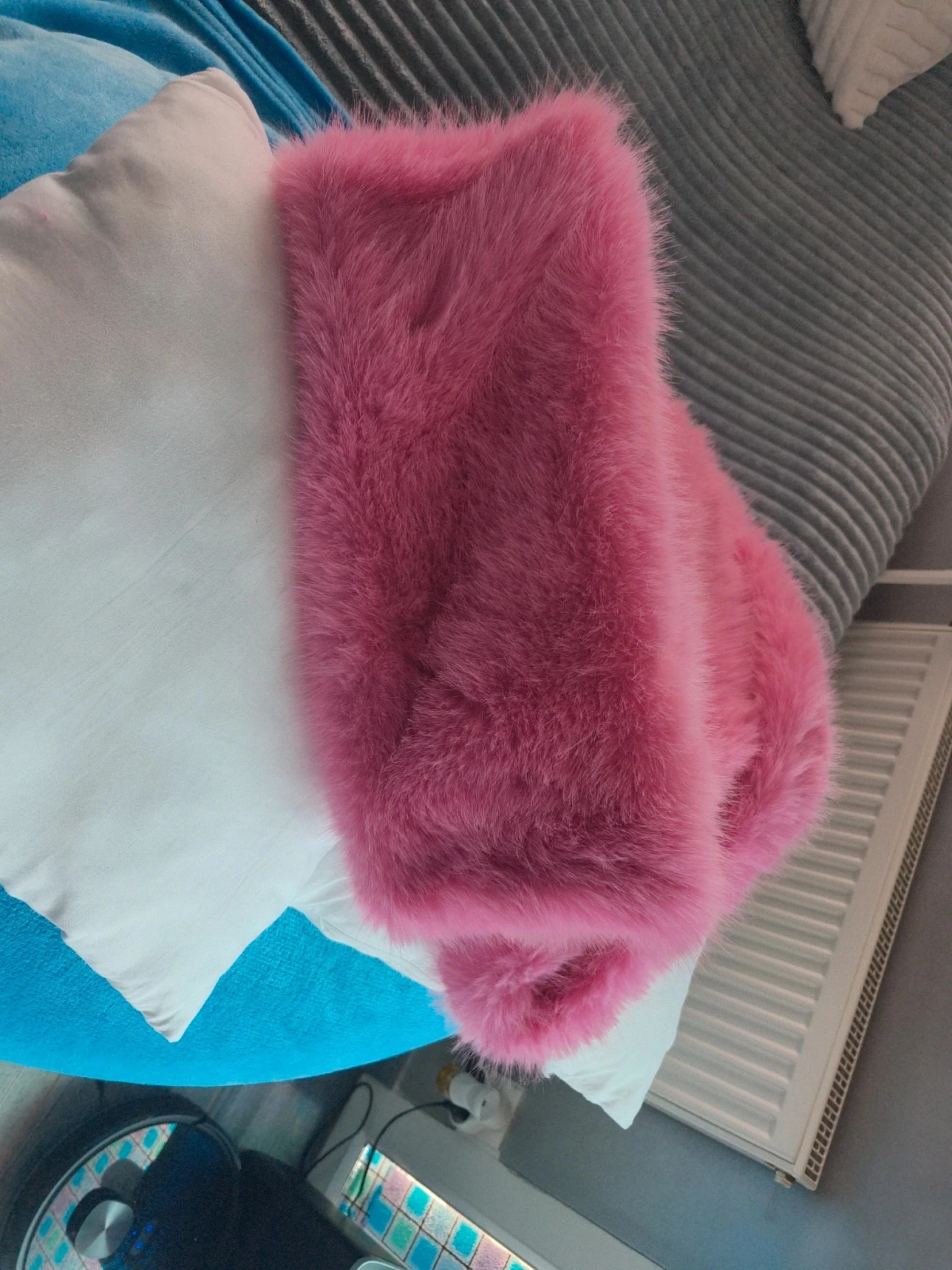 Grote tas met nepbont roze – photo 4